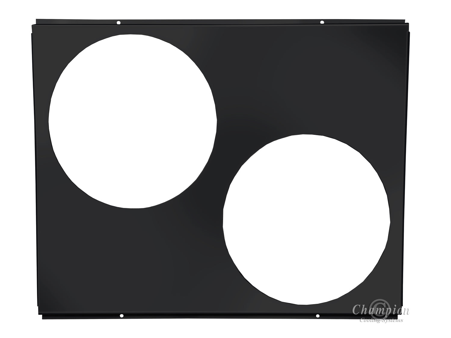 Aluminum Black Fan Shroud for 10" Electric Fans - 23" Wide x 17" Tall