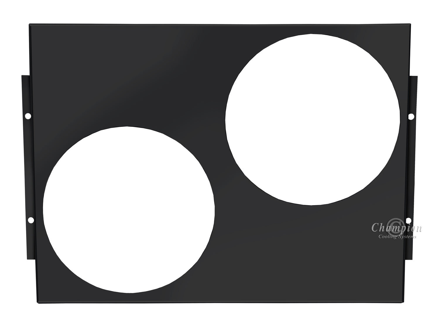 Aluminum Black Fan Shroud for 10" Electric Fans - 23.625" Wide x 17.125" Tall