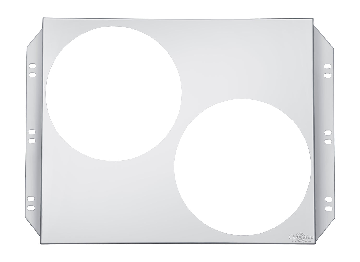 Aluminum Fan Shroud for 12" Electric Fans - 26.625" Wide x 18.875" Tall