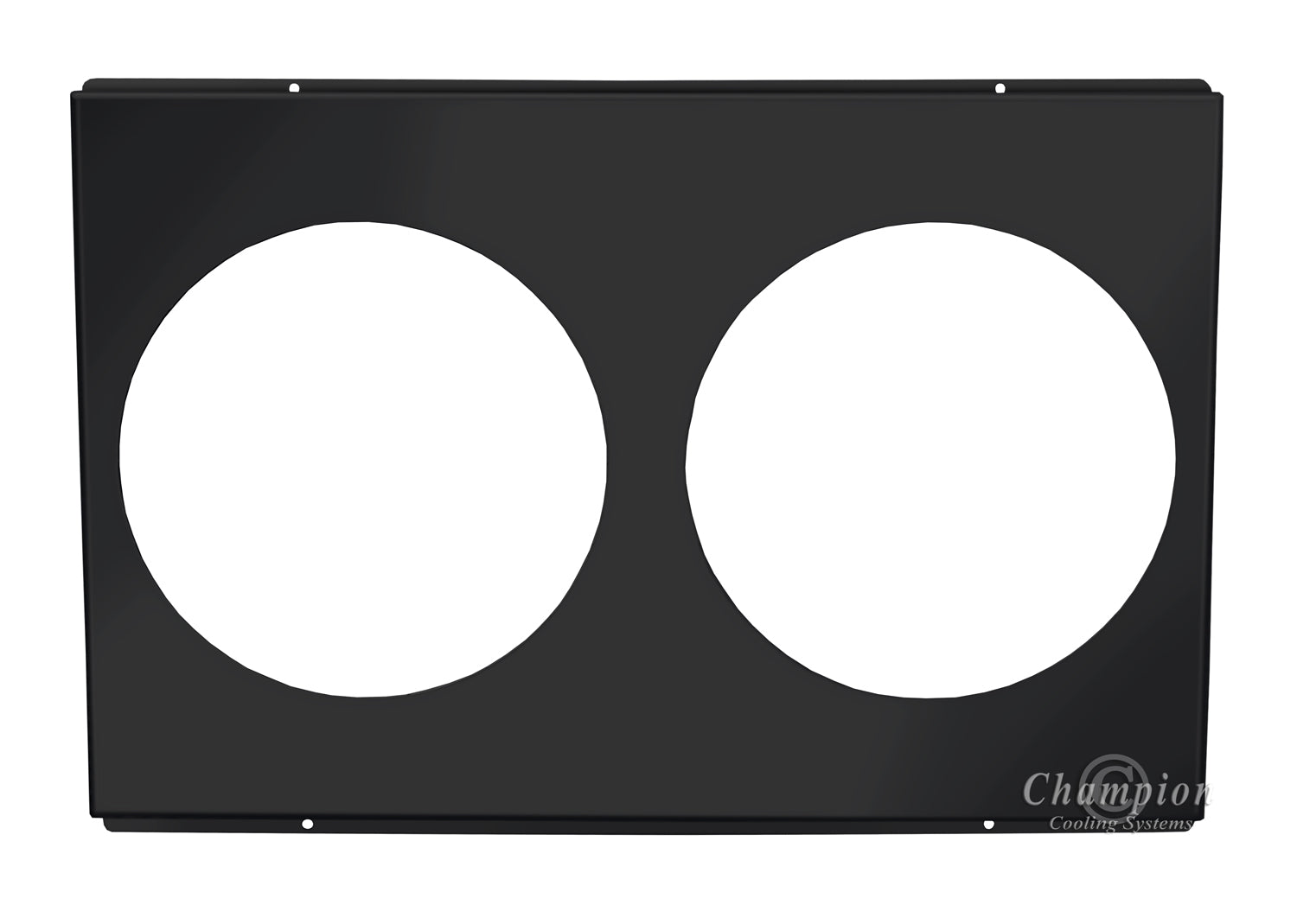 Aluminum Black Fan Shroud for 12" Electric Fans - 26.125" Wide x 17.88" Tall