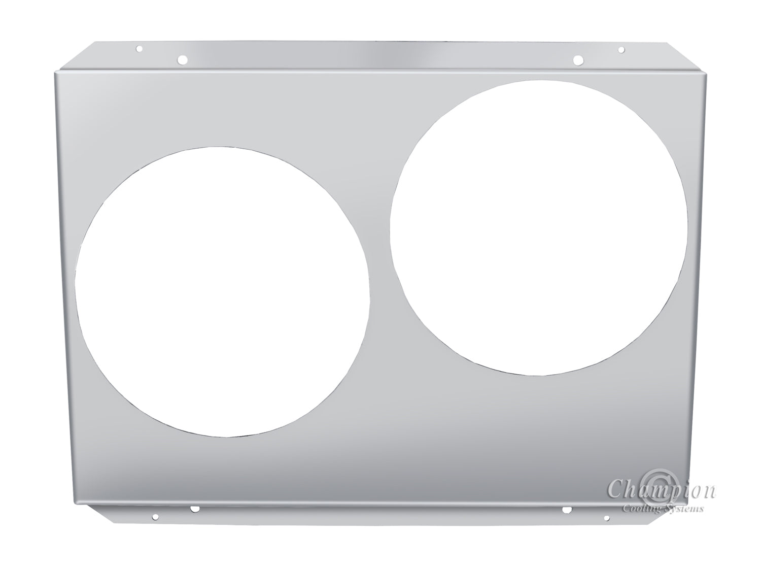 Aluminum Fan Shroud for 12" Electric Fans - 24.5" wide x 19.125" tall