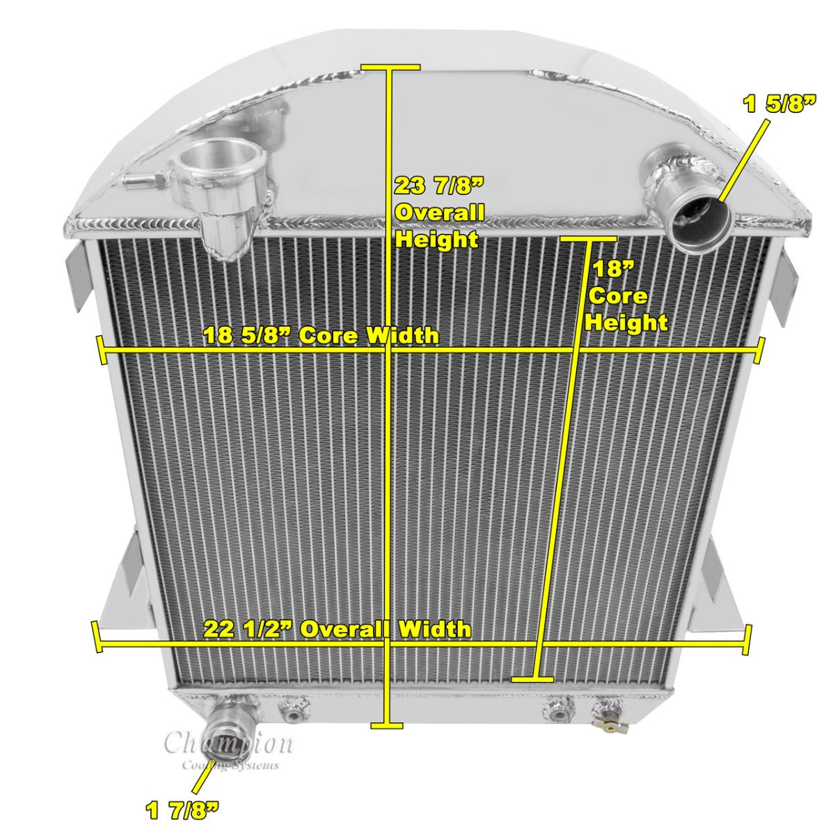 1917-1927 Ford Model-T 3-Row Radiator
