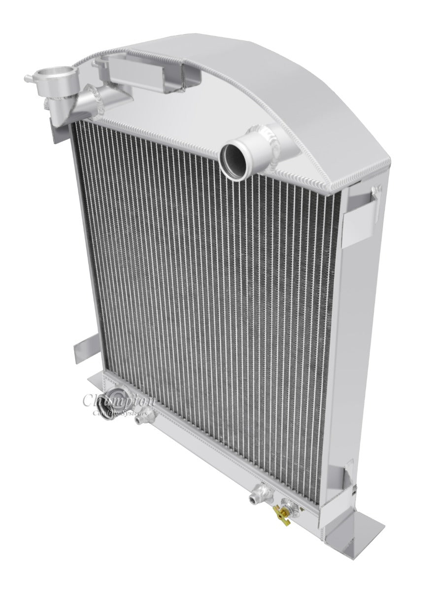 1928-1929 Ford Model-A 3-Row Radiator - Ford Configuration