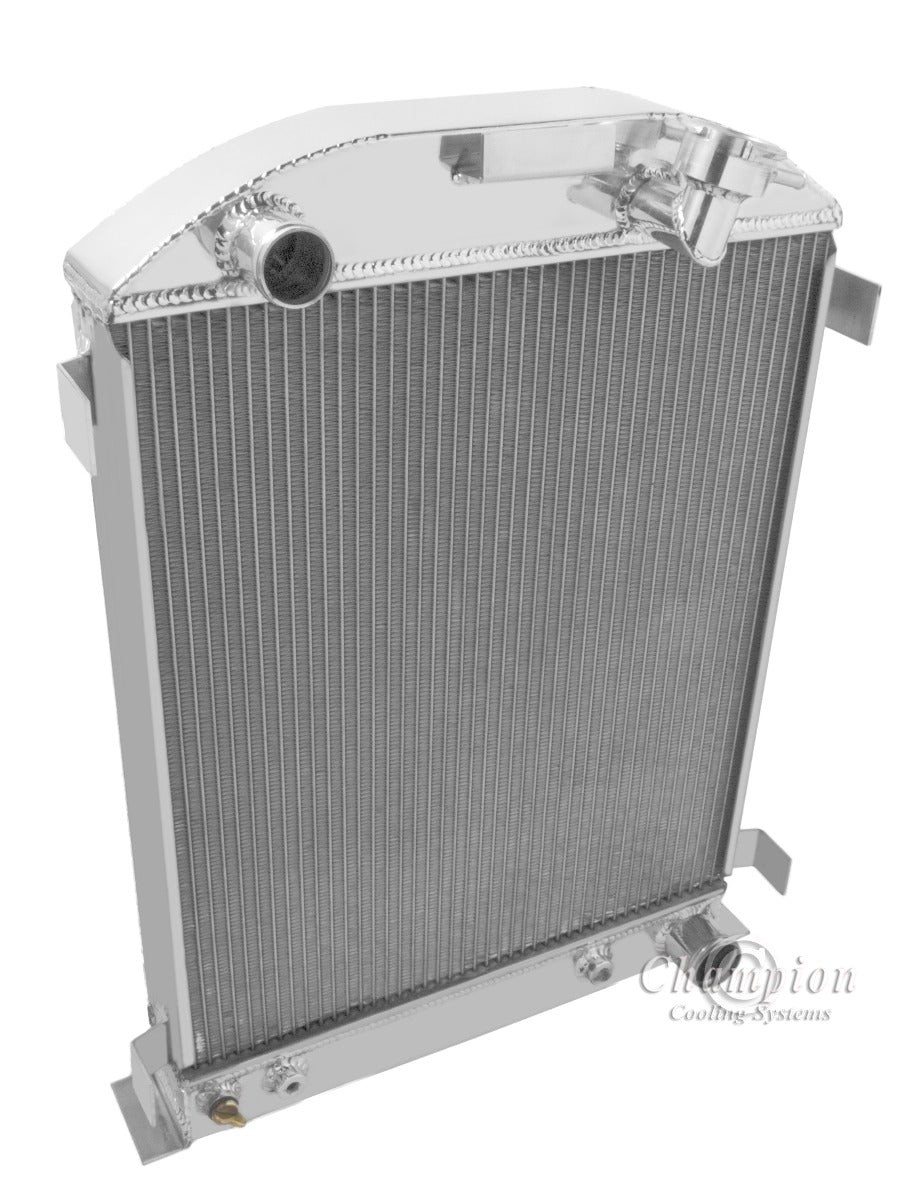 1932 Ford 3-Row Radiator - Pass Outlet