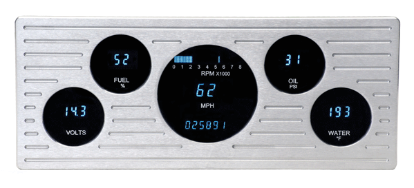 1935-1936 Ford Digital Instrument System - Dakota Digital VFD3-35F