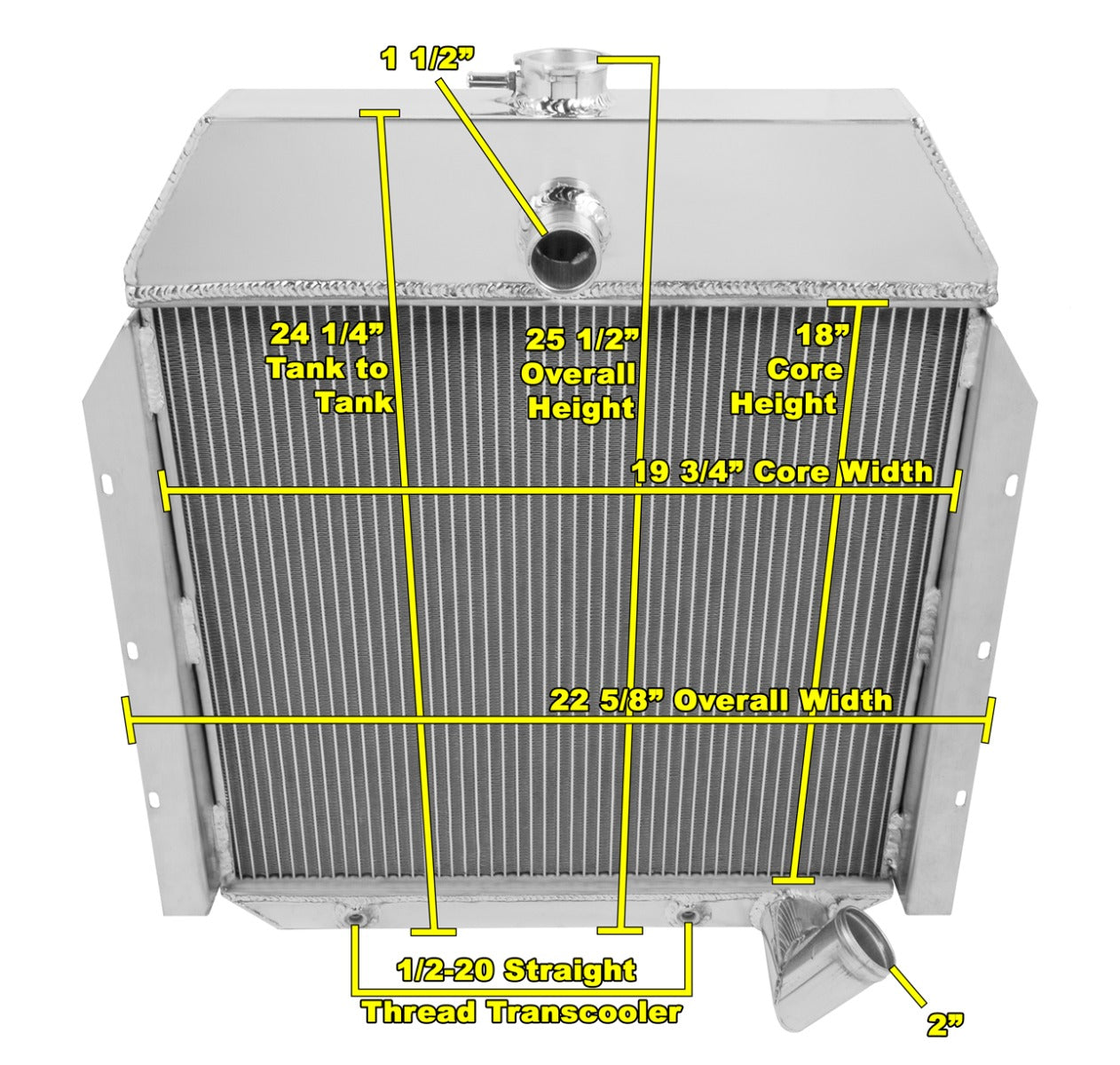 1941-1949 International Truck 3-Row Radiator
