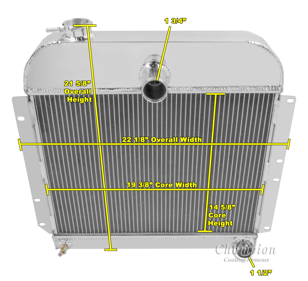 1941-1952 Plymouth Cars 3-Row Radiator