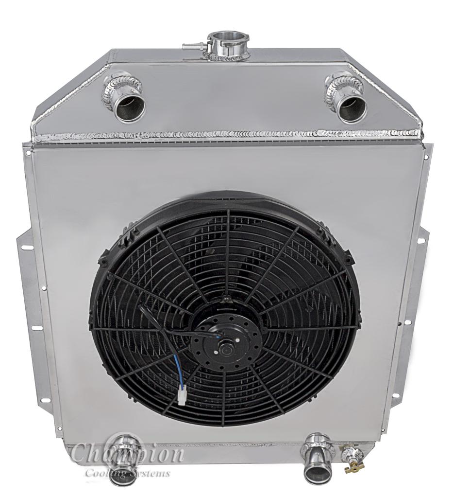 1942-1952 Ford Truck 2-Row Radiator, Shroud, Fan Combo - Flathead Engine