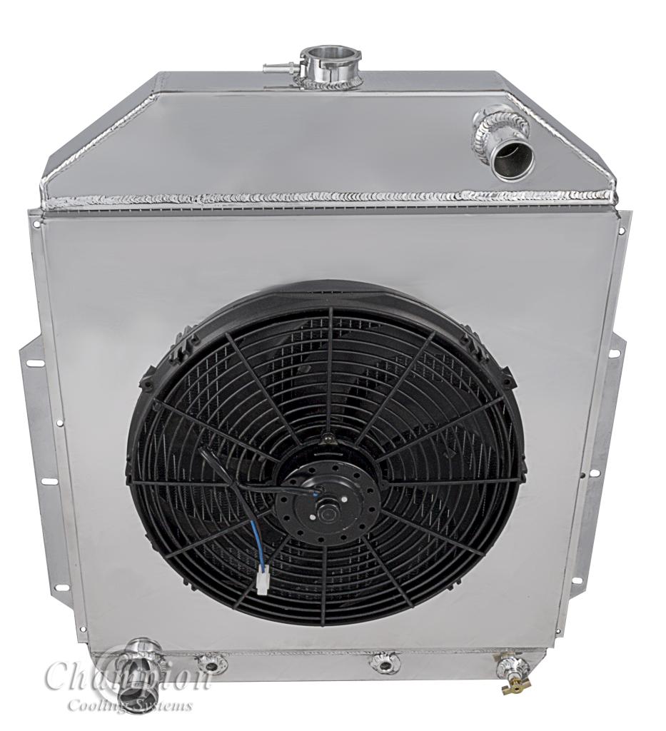 1942-1952 Ford Truck Coyote Swap 3-Row Radiator, Shroud, Fan Combo