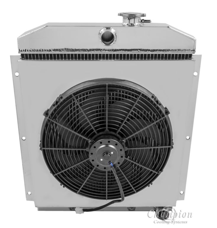 1947-1954 Chevy Truck 4-Row Radiator, Shroud, Fan Combo