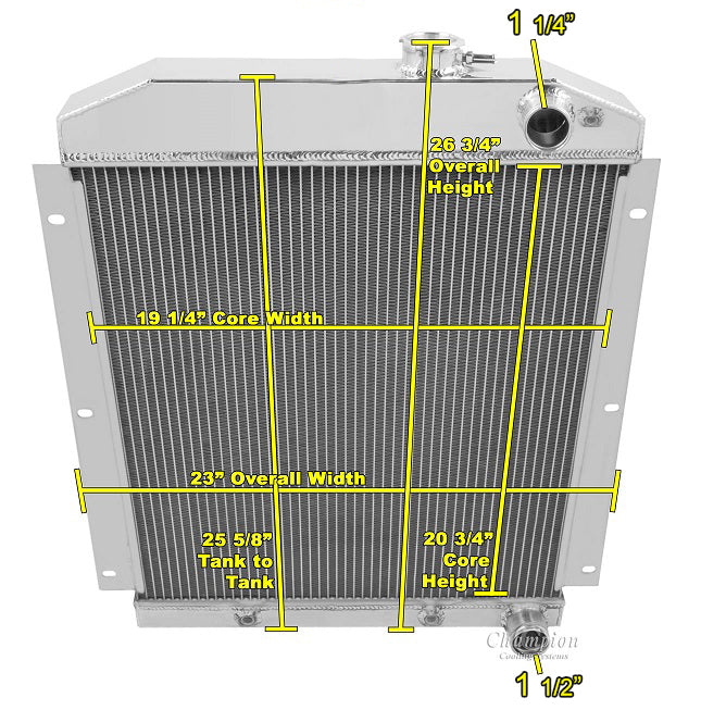 1947-1954 GMC Truck LS Swap 3-Row Radiator