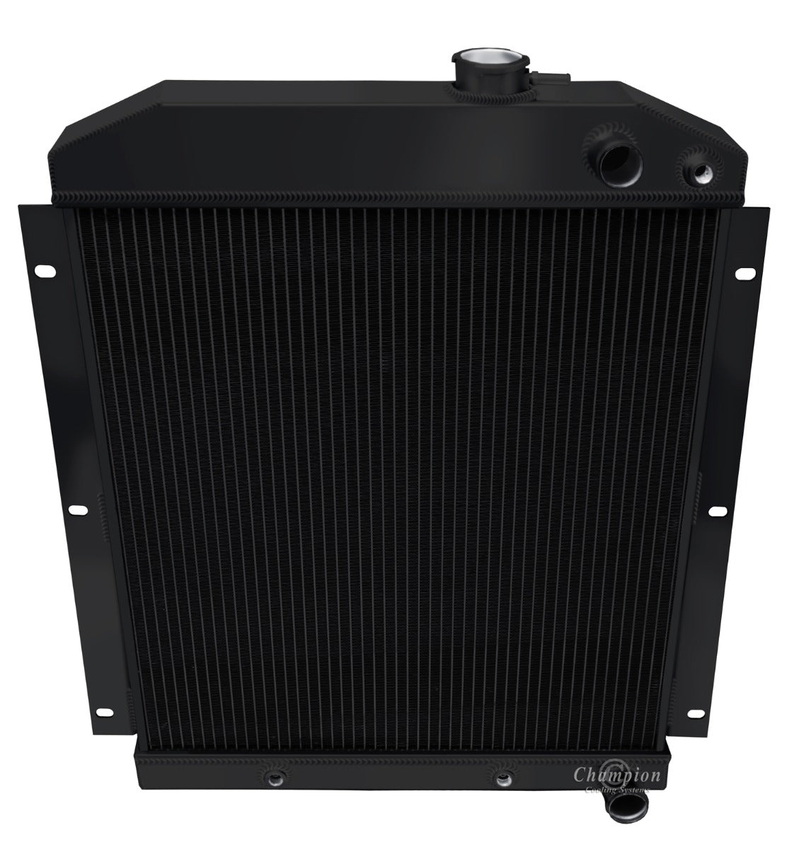 1947-1954 Chevy Truck LS Swap 3-Row Black Radiator, Shroud, Fan Combo