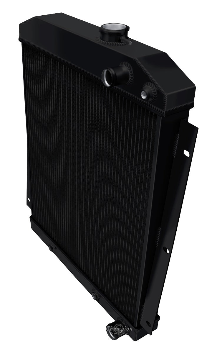 1947-1954 Chevy Truck LS Swap 3-Row Black Radiator, Shroud, Fan Combo