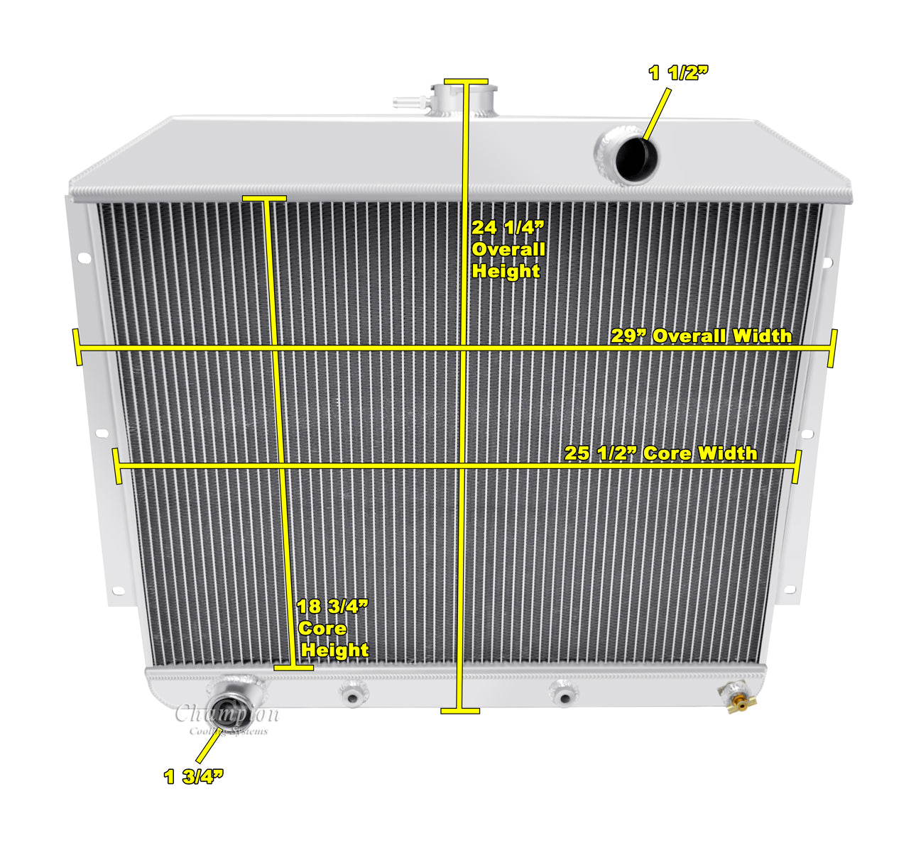1949-1951 Mercury Car 3-Row Radiator