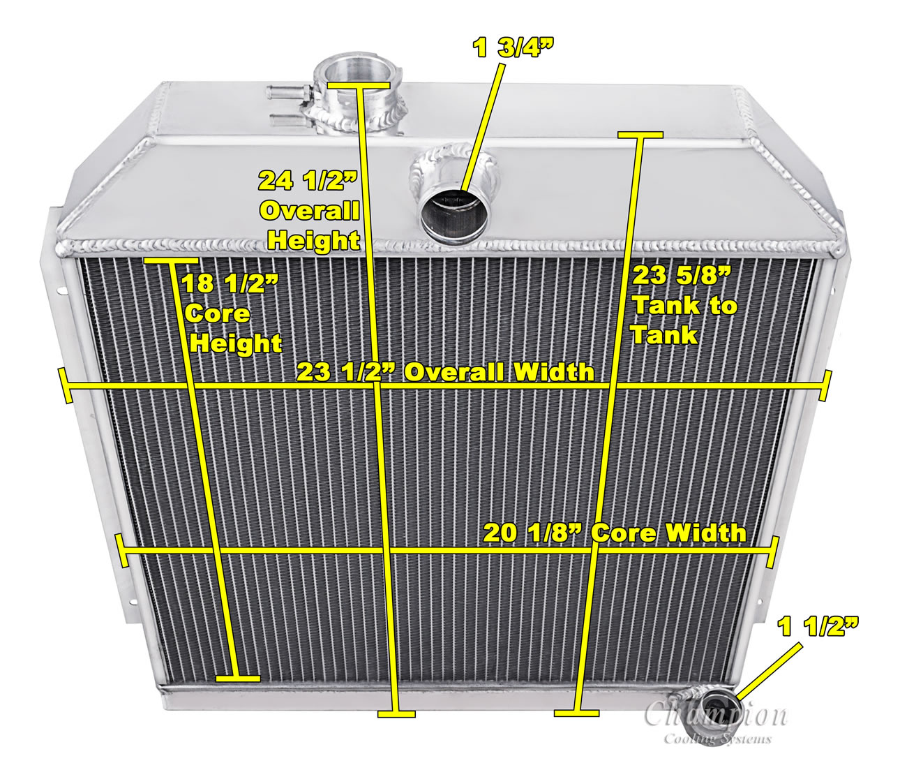 1949-1952 Plymouth Cars 3-Row Radiator