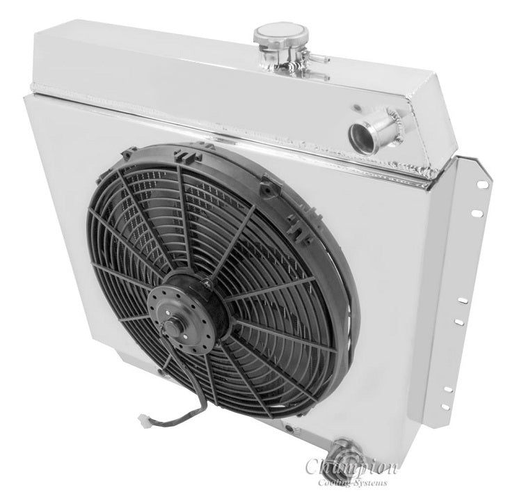 1949-1954 Chevy Bel Air LS Swap 3-Row Radiator, Shroud, Fan Combo