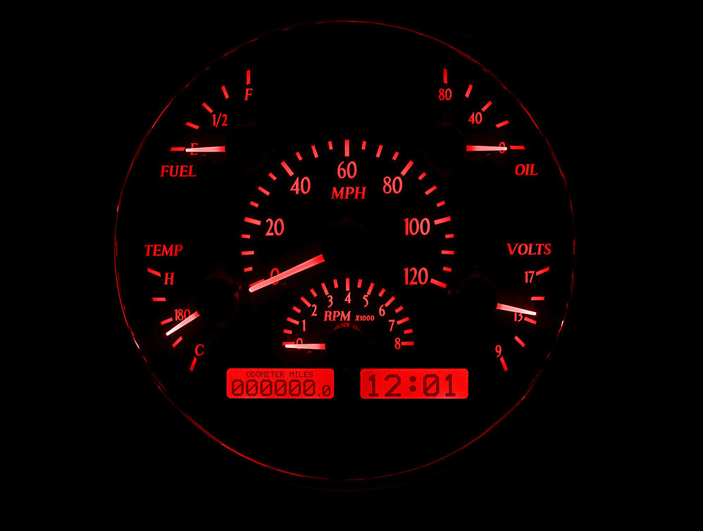1949-1950 Ford VHX Gauge Instruments - Dakota Digital VHX-49F