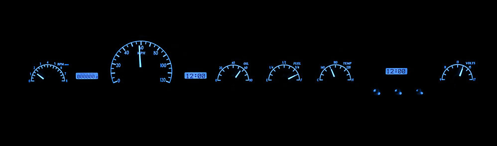 1950-51 Mercury VHX Gauge Instruments - Dakota Digital VHX-50M