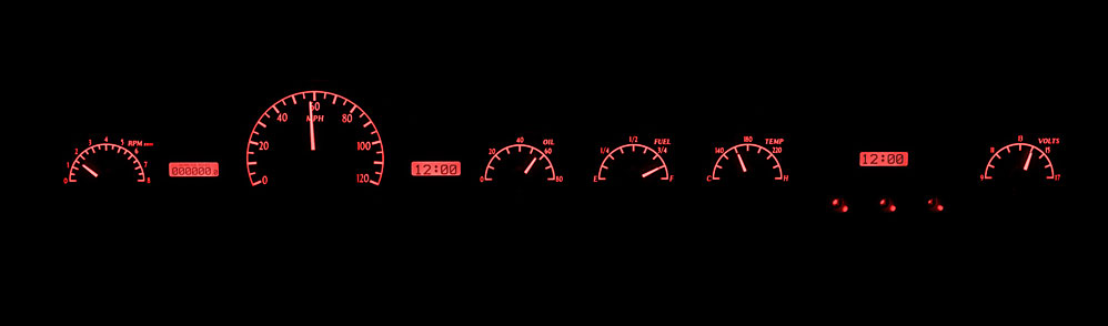 1950-51 Mercury VHX Gauge Instruments - Dakota Digital VHX-50M