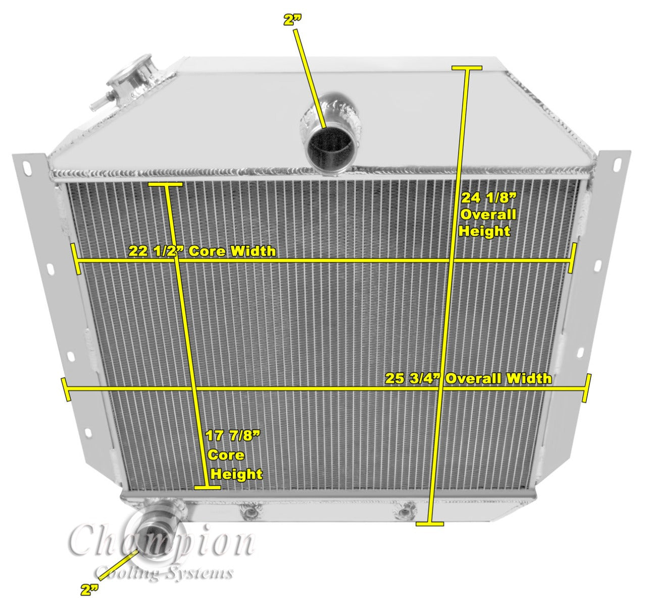 1951-1957 International Harvester Truck 3-Row Radiator