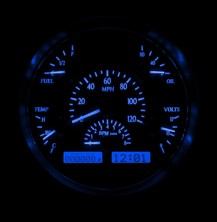 1951 Ford Car VHX Gauge Instruments - Dakota Digital VHX-51F