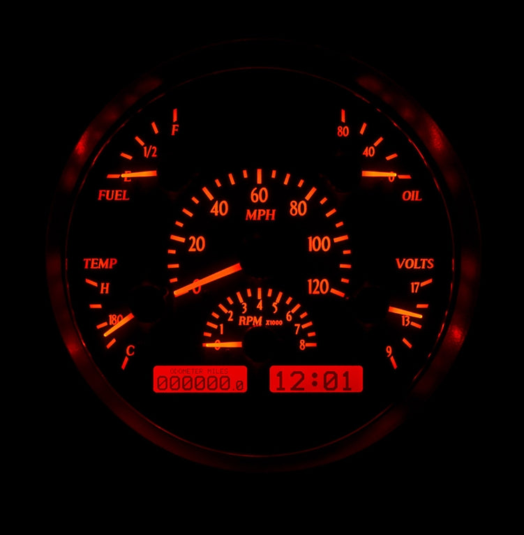 1951 Ford Car VHX Gauge Instruments - Dakota Digital VHX-51F
