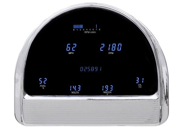 1952-53 Ford Digital Instrument System - Dakota Digital VFD3-52F
