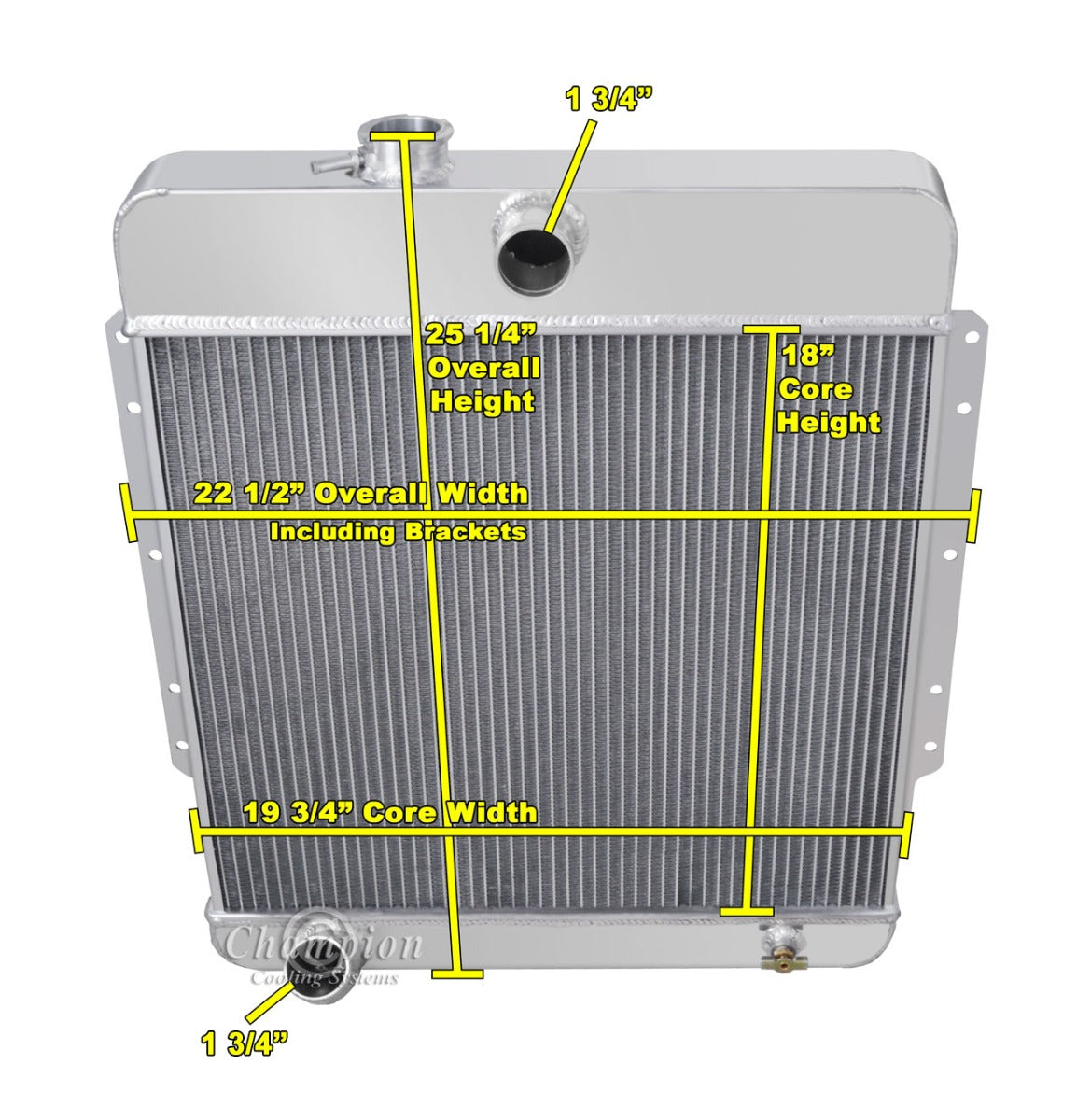 1955-1957 Chevy Belair 3-Row Radiator
