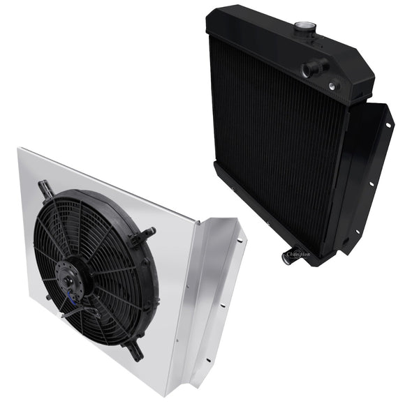 1955-1959 Chevy Truck Ls Swap 3-Row Radiator, Shroud, Fan Combo