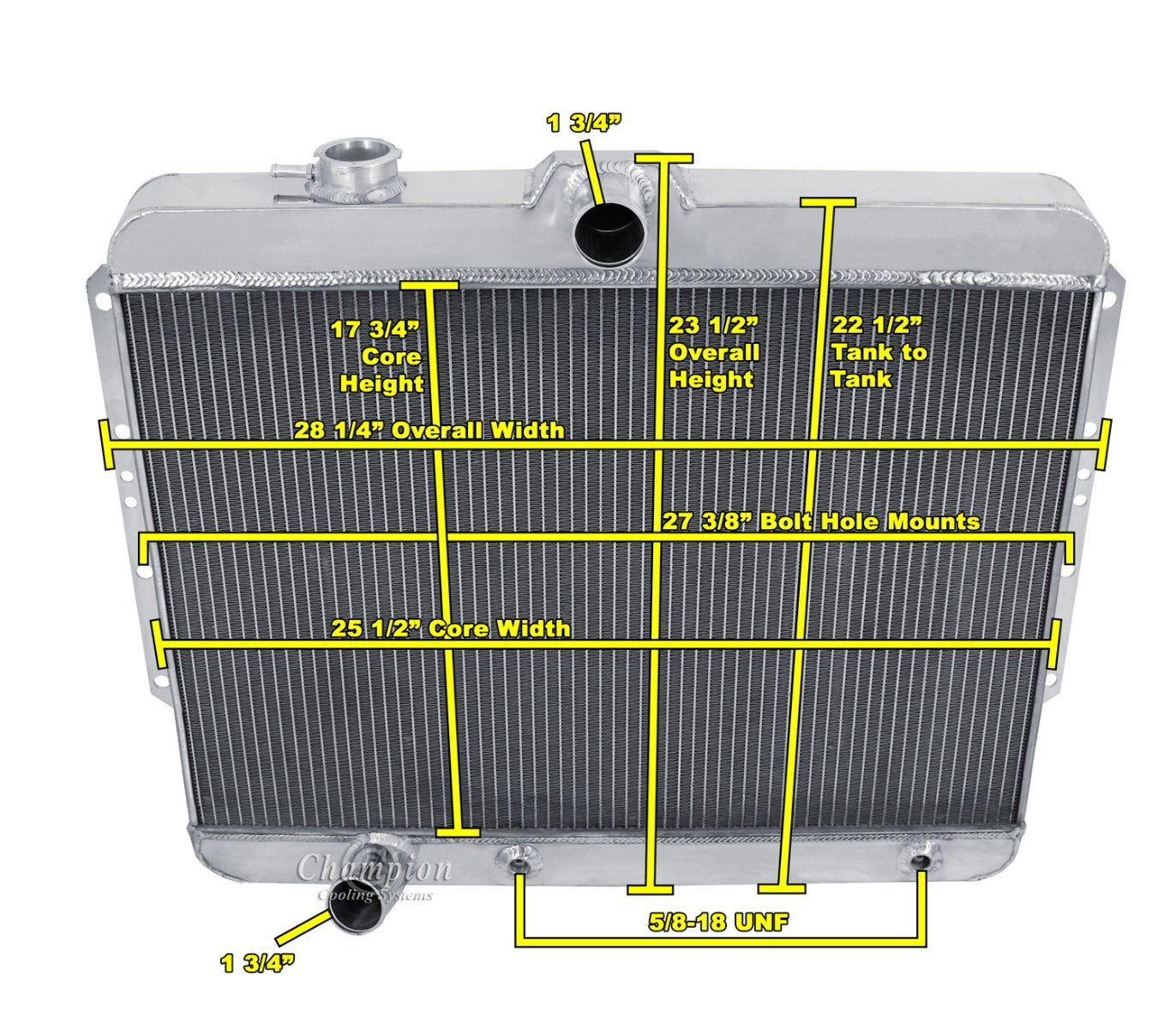 1959-1960 Cadillac Deville 3-Row Radiator