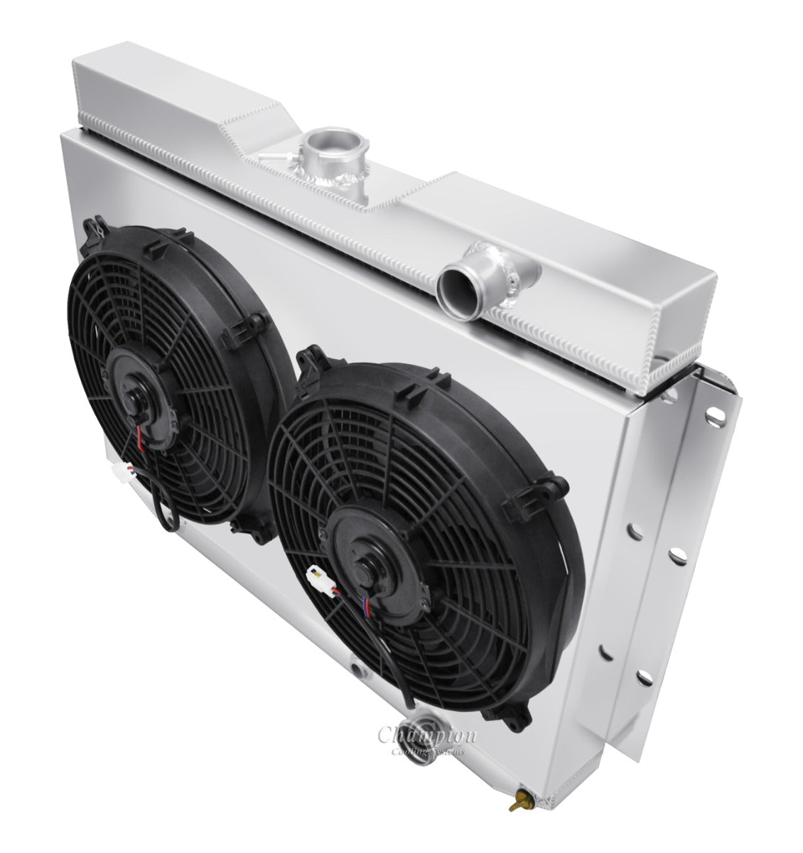 1959-1963 Impala 3-Row Radiator, Shroud, Fan Combo - No Cutout