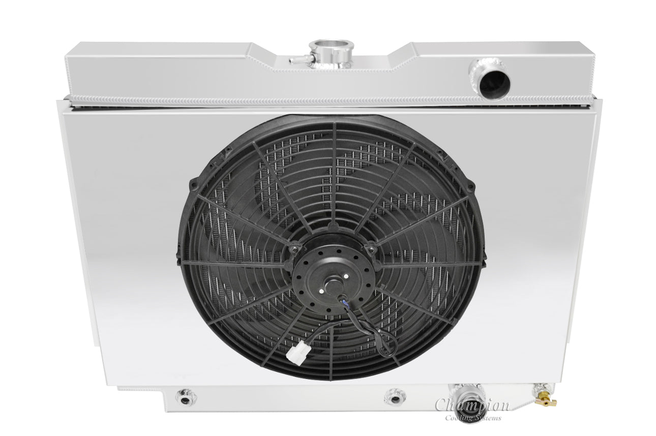 1959-1964 Chevy Bel Air 3-Row Radiator, Shroud, Fan Combo