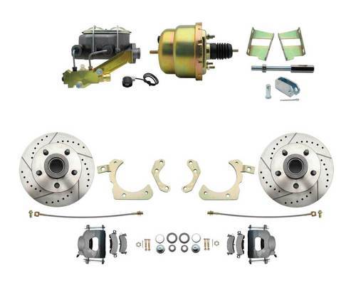 1959-64 Chevy Drilled-Slotted Full Power Disc Brake Kit