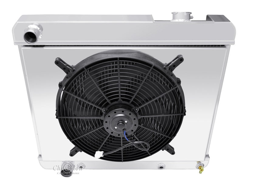 1960-1965 Cadillac Deville 3-Row Radiator, Shroud, Fan Combo