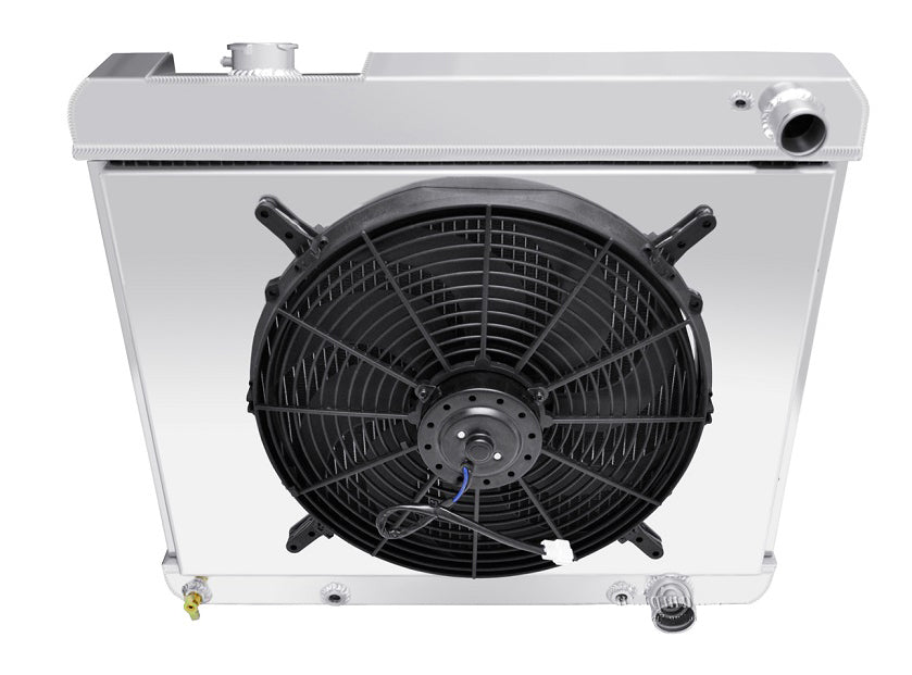 1960-1965 Cadillac Deville LS Swap 3-Row Radiator, Shroud, Fan Combo