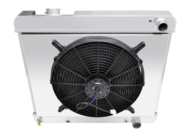 1960-1965 Cadillac Fleetwood LS Swap 3-Row Radiator, Shroud, Fan Combo