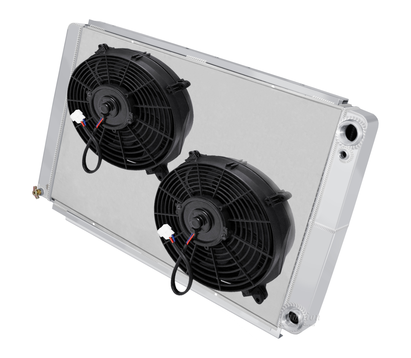 1961-1965 Lincoln Continental LS Swap 3-Row Dual Pass Radiator, Shroud, Dual Fan Combo