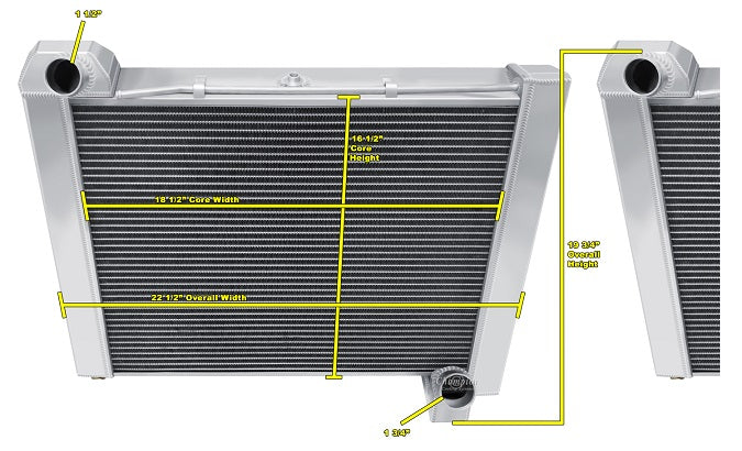 1961-62 Corvette 3-Row Radiator