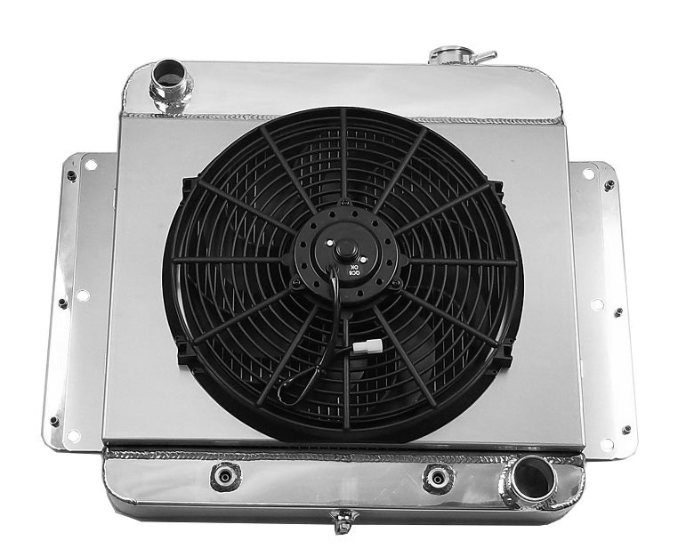 1962-1965 Chevy Nova 2-Row Radiator, Shroud, Fan Combo - 6 Cyl