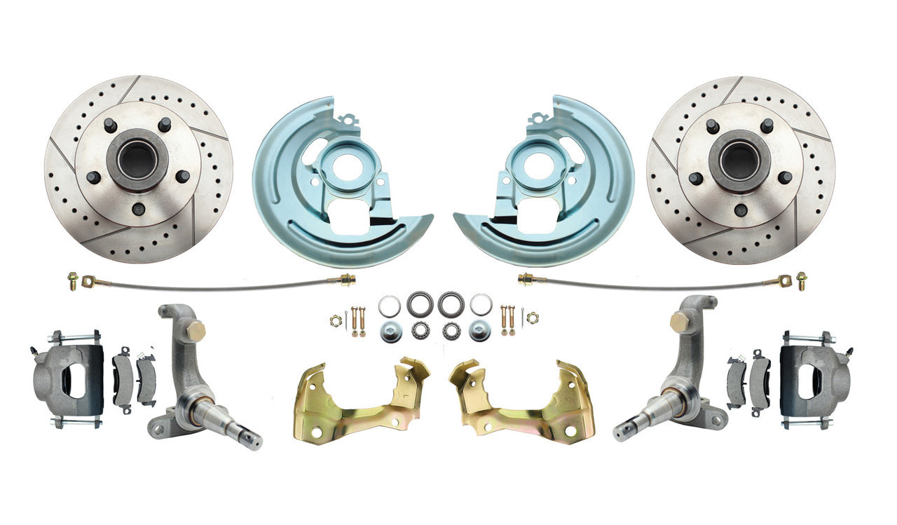1962-1967 Chevy Nova Drilled-Slotted Disc Brake Kit 