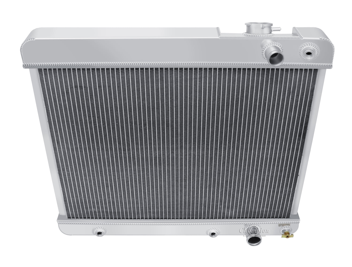 1963-1966 Chevy C10 Truck LS Swap 3-Row Radiator straight view
