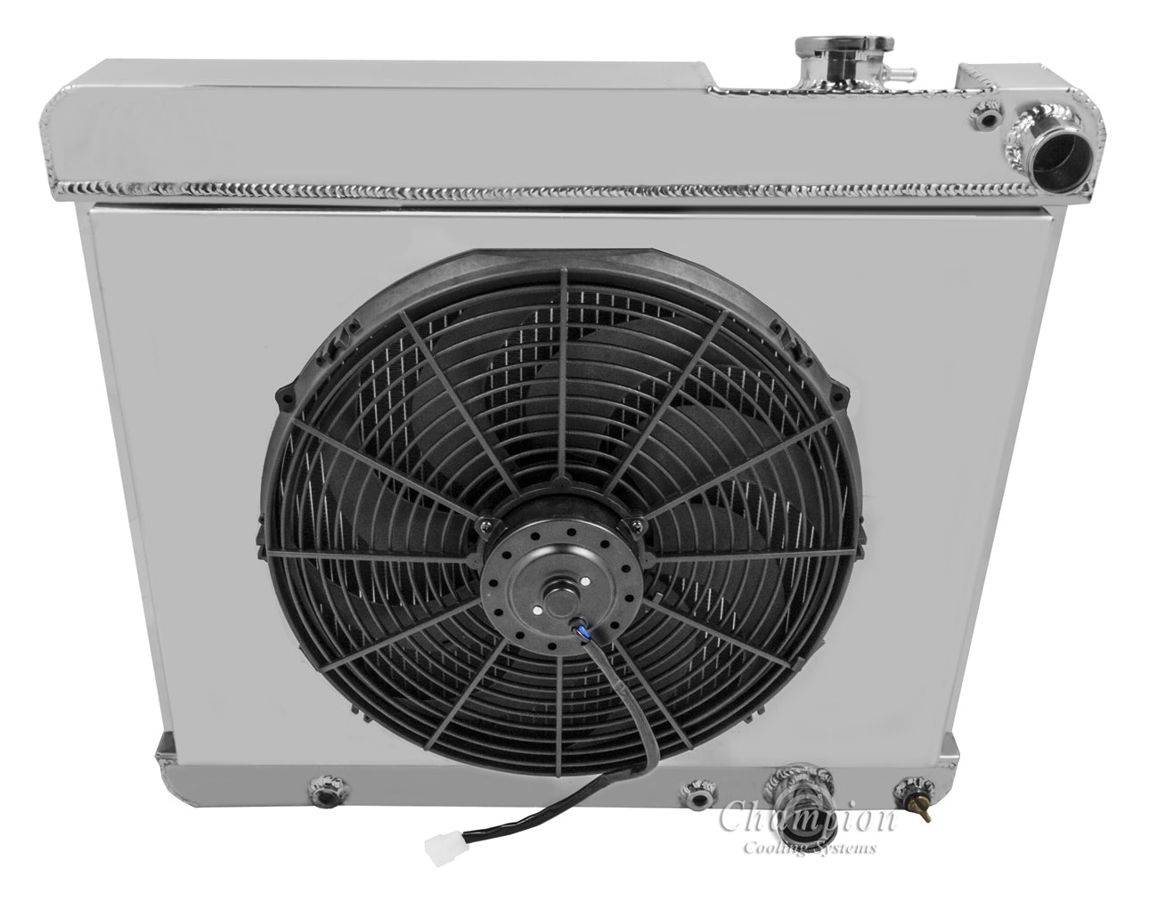 1961-1966 Pontiac Bonneville LS Swap 3-Row Radiator, Shroud, Fan Combo
