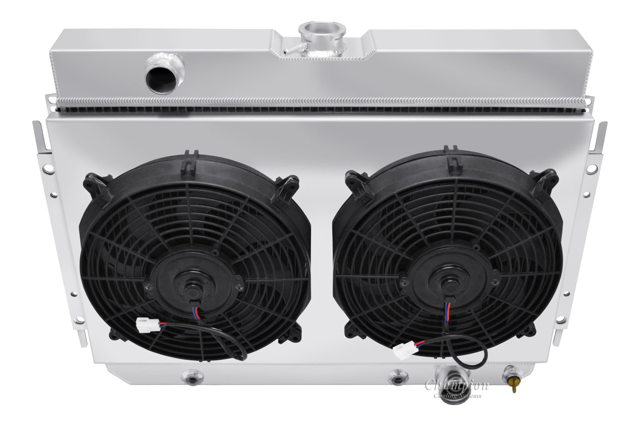 1964-1968 Impala 2-Row Radiator, Shroud, Dual Fan Combo