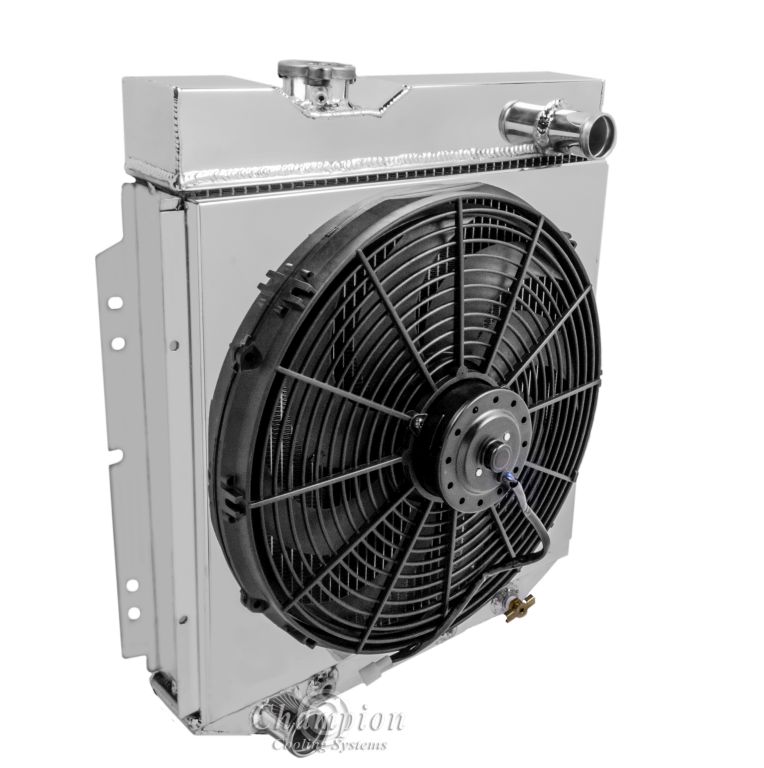 1960-1965 Ford Ranchero 3-Row Coyote Swap Radiator, Shroud, Fan Combo
