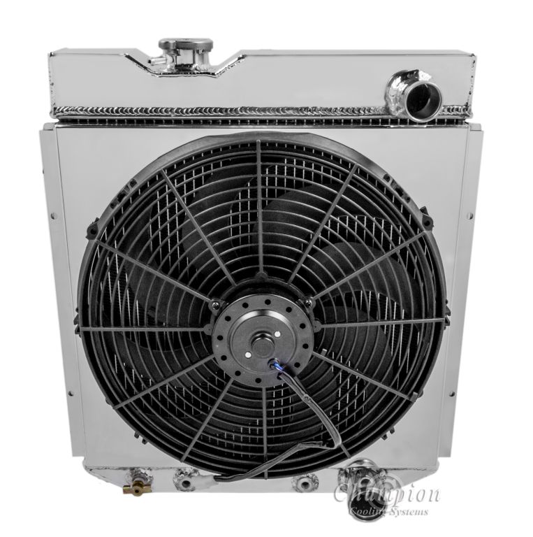 1960-1965 Ford Falcon 2-Row Radiator, Shroud, Fan Combo