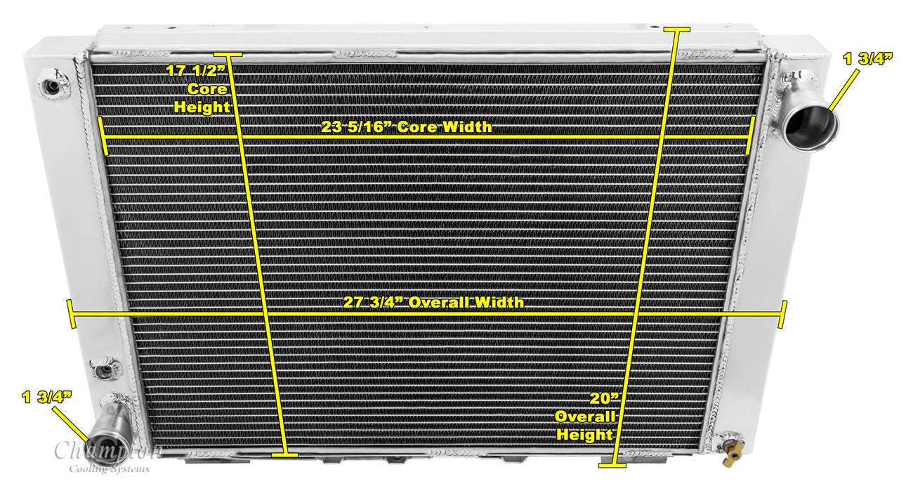 1964-1966 Ford Thunderbird 3-Row Radiator