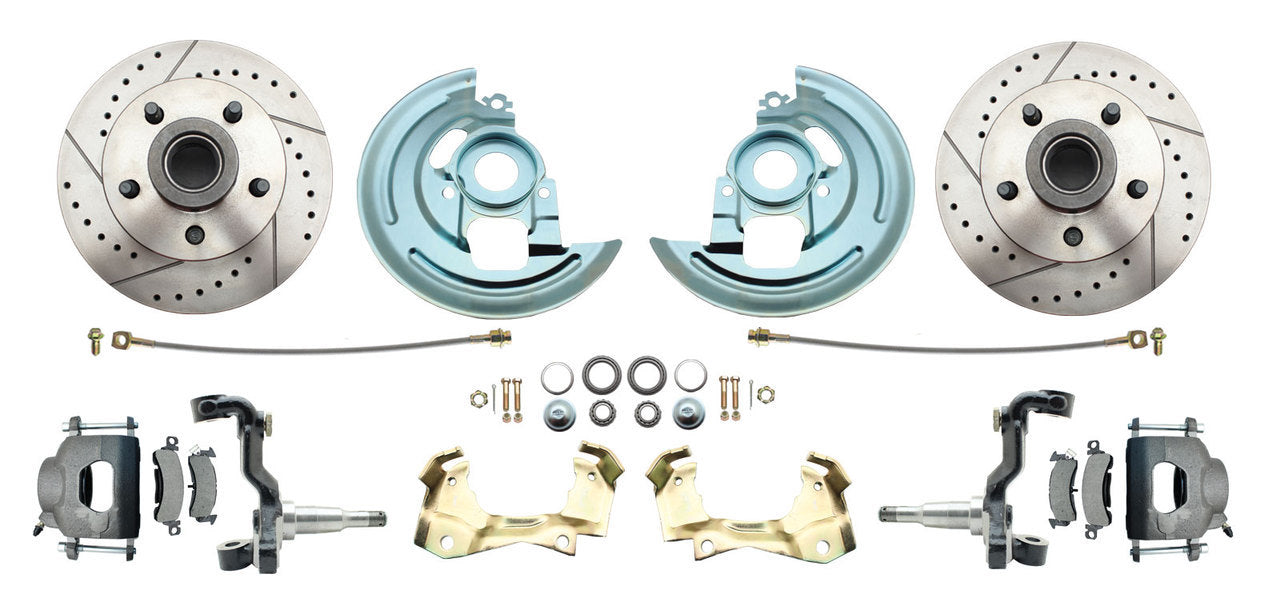 1964-1972 Chevy El Camino - Drilled-Slotted Disc Brake Kit
