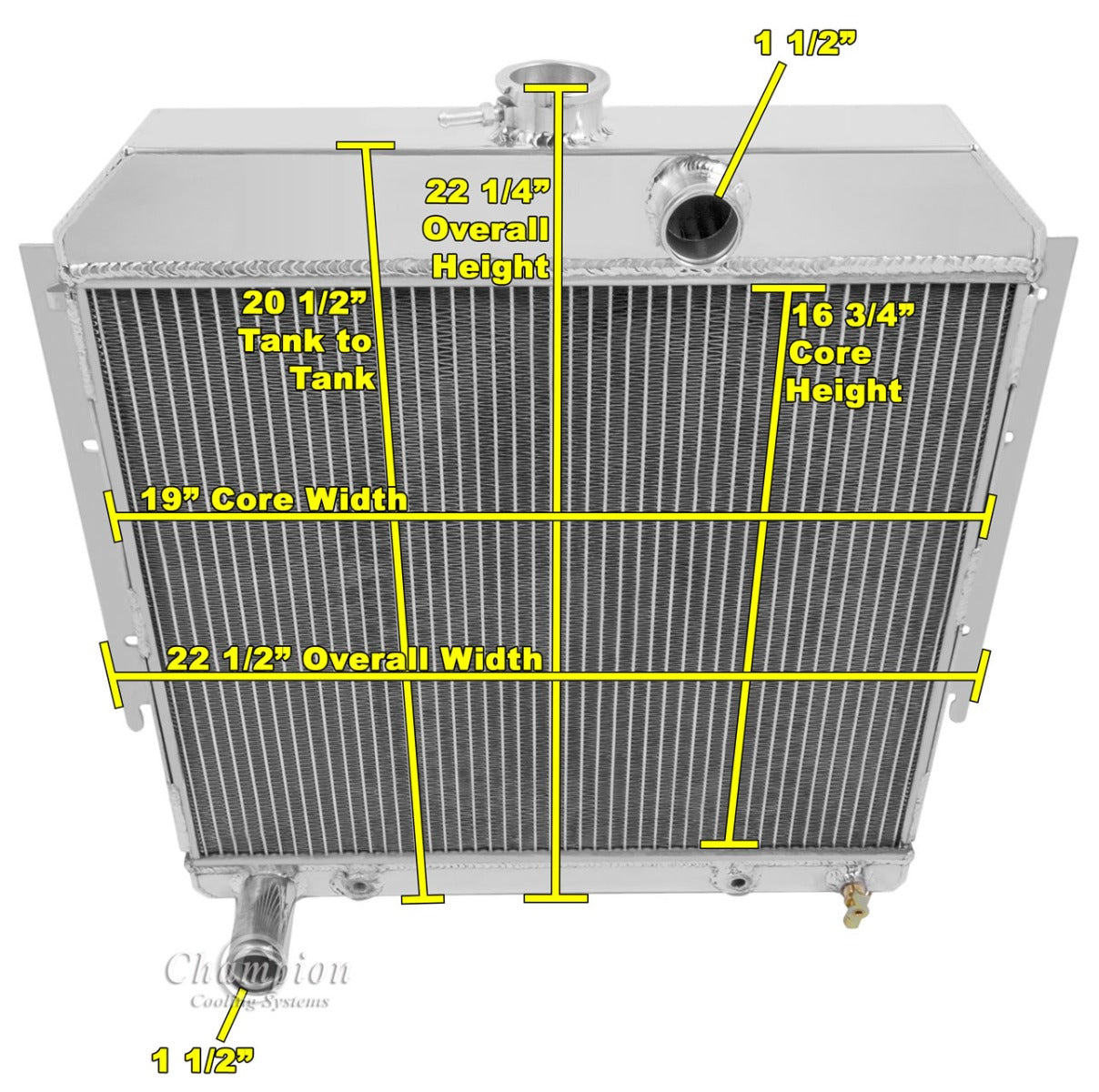 1964 Dodge Dart 3-Row Radiator