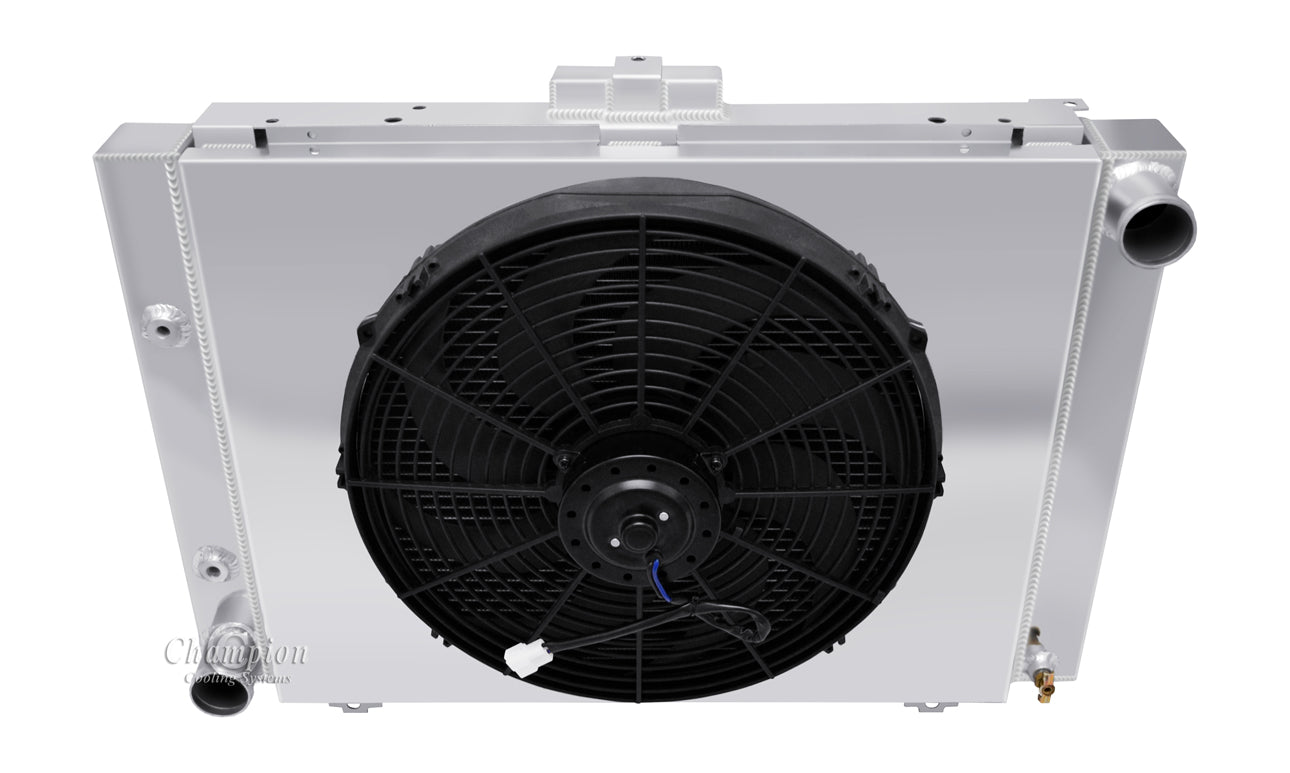 1964 Ford Galaxie 3-Row Radiator, Shroud, Fan Combo