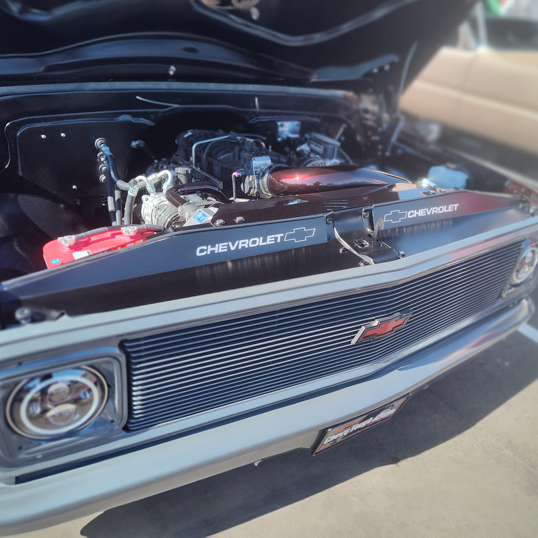 1967-1968 Chevy and GMC trucks Show Panel with "Bowtie/Chevrolet" Engraved
